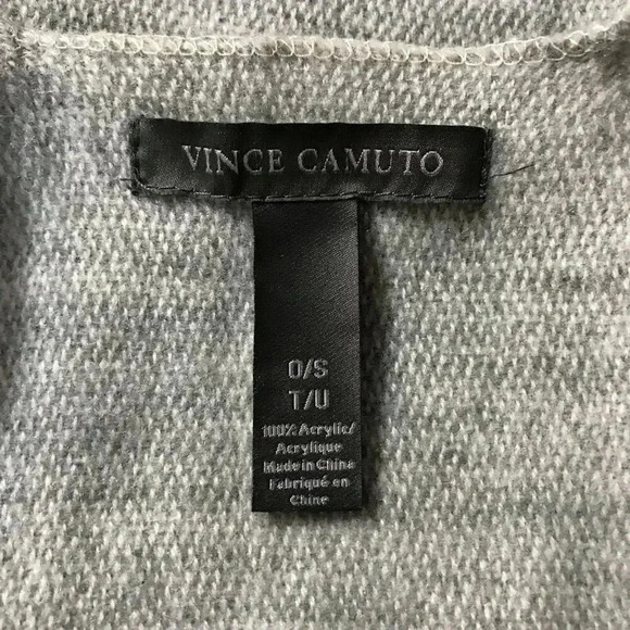VINCE CAMUTO Gray Super Soft Shawl Poncho Sweater One Size - Picture 7 of 7
